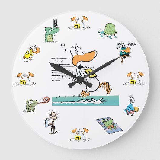 Ding Duck Swamp Character Clock Grote Klok (Voorkant)