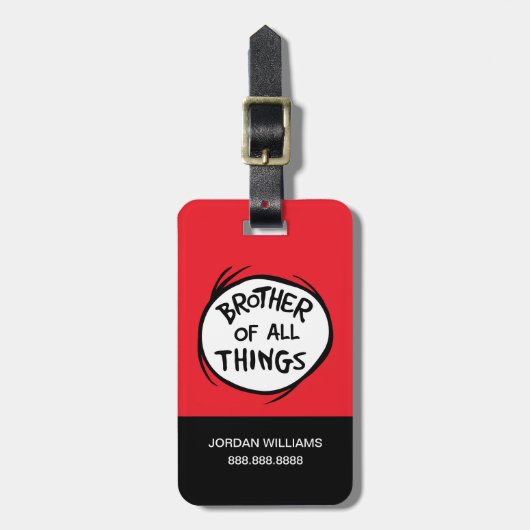 Ding één ding twee - Broeder van alle dingen Bagagelabel (Voorkant verticaal)