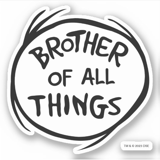 Ding één ding twee - Broeder van alle dingen Sticker (Voorkant)