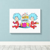 Ding Een Ding Twee Feest Dingen Canvas Afdruk (Insitu (Houten vloer))
