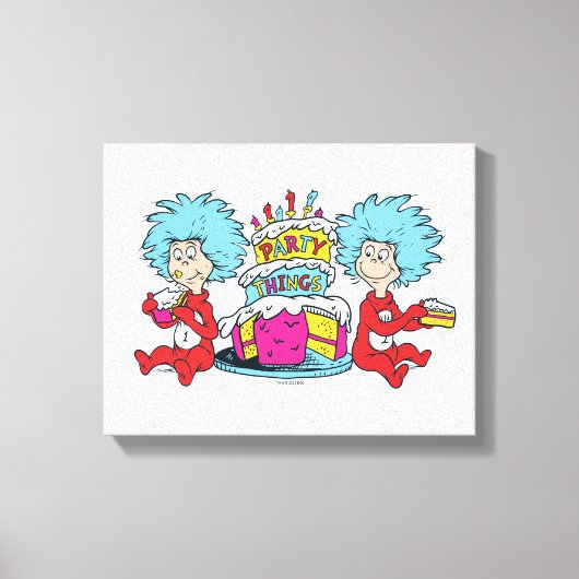 Ding Een Ding Twee Feest Dingen Canvas Afdruk (Voorkant)