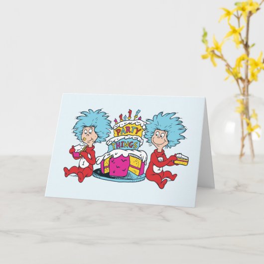 Ding Een Ding Twee Feest Dingen Kaart (Gele Bloem)