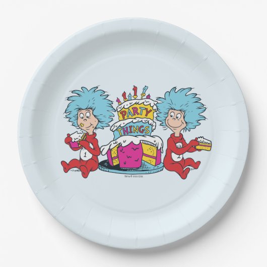 Ding Een Ding Twee Feest Dingen Papieren Bordje (Voorkant)