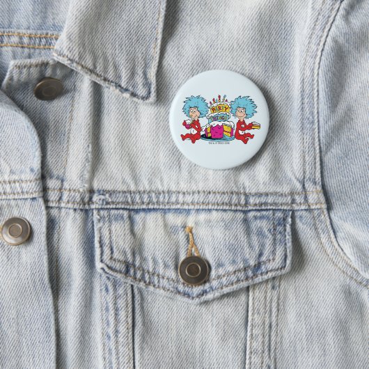 Ding Een Ding Twee Feest Dingen Ronde Button 5,7 Cm (In situ)