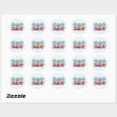 Ding Eén Ding Twee Feest Dingen Ronde Sticker (Vel)