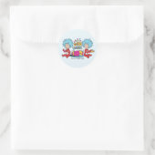 Ding Eén Ding Twee Feest Dingen Ronde Sticker (Tas)