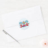 Ding Eén Ding Twee Feest Dingen Ronde Sticker (Envelop)
