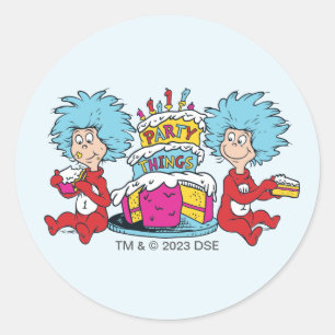 Ding Eén Ding Twee Feest Dingen Ronde Sticker