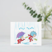 Ding Een Ding Twee Gelukkige Dingen Briefkaart (Staand voorkant)