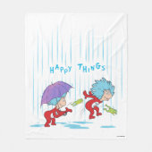Ding Een Ding Twee Gelukkige Dingen Fleece Deken (Voorkant)