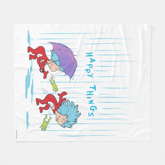Ding Een Ding Twee Gelukkige Dingen Fleece Deken (Voorkant (Horizontaal))