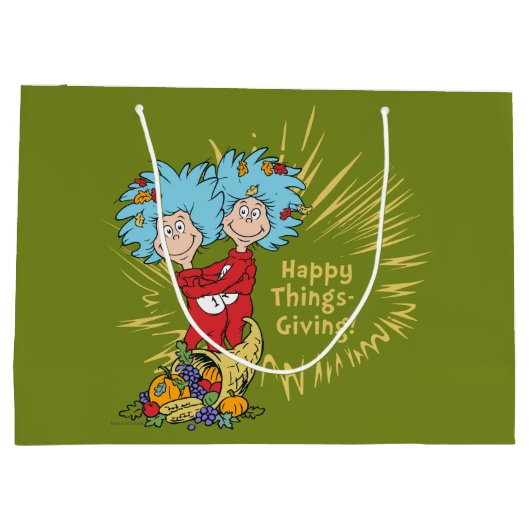 Ding één ding twee gelukkige dingen-geven! groot cadeauzakje (Achterkant)