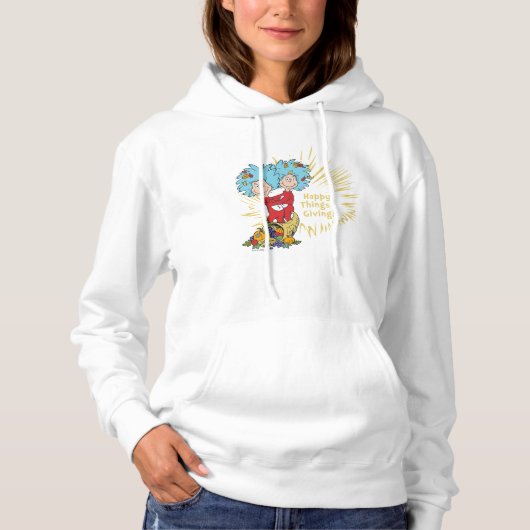 Ding één ding twee gelukkige dingen-geven! hoodie (Voorkant)
