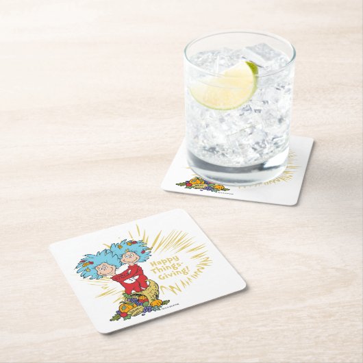 Ding één ding twee gelukkige dingen-geven! kartonnen onderzetters (Insitu)