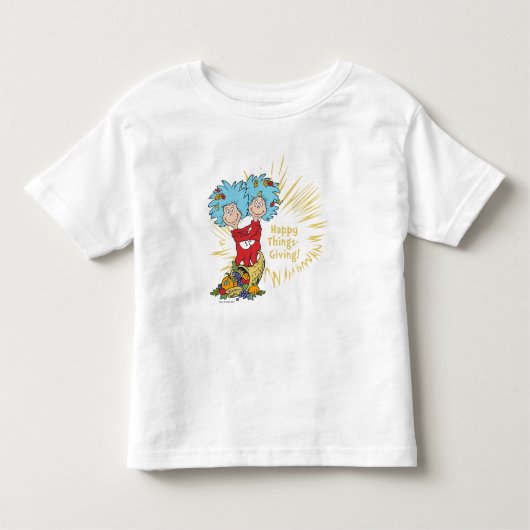 Ding één ding twee gelukkige dingen-geven! kinder shirts (Voorkant)