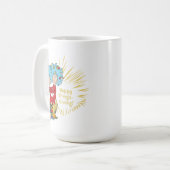 Ding één ding twee gelukkige dingen-geven! koffiemok (Voorkant links)