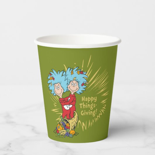 Ding één ding twee gelukkige dingen-geven! papieren bekers (Achterkant)