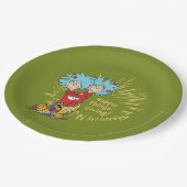 Ding één ding twee gelukkige dingen-geven! papieren bordje (Gekanteld)