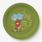 Ding één ding twee gelukkige dingen-geven! papieren bordje (Voorkant)