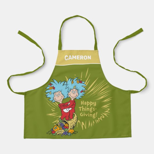 Ding één ding twee gelukkige dingen-geven! schort (Voorkant)