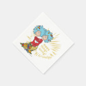 Ding één ding twee gelukkige dingen-geven! servet (Hoek)