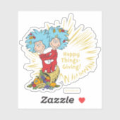 Ding één ding twee gelukkige dingen-geven! sticker (Vel)