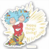 Ding één ding twee gelukkige dingen-geven! sticker (Voorkant)