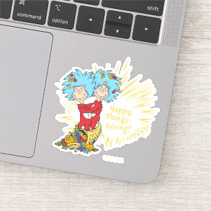 Ding één ding twee gelukkige dingen-geven! sticker