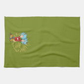 Ding één ding twee gelukkige dingen-geven! theedoek (Horizontaal)