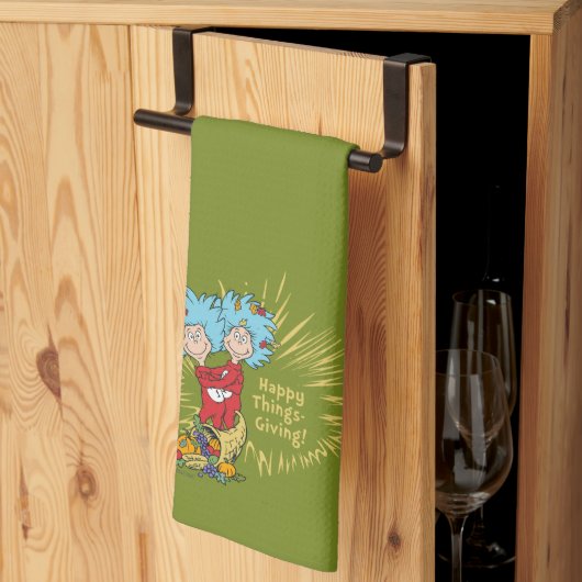 Ding één ding twee gelukkige dingen-geven! theedoek (Derde Gevouwen)