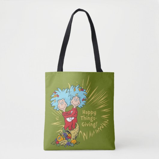 Ding één ding twee gelukkige dingen-geven! tote bag (Voorkant)