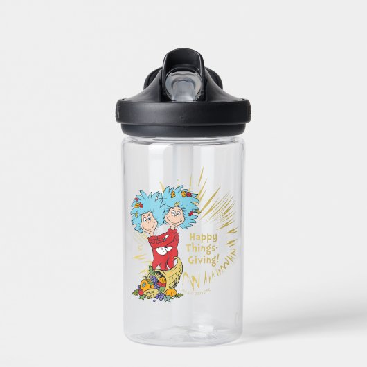 Ding één ding twee gelukkige dingen-geven! waterfles (Voorkant)