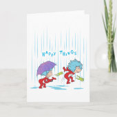 Ding Een Ding Twee Gelukkige Dingen Kaart (Voorkant)