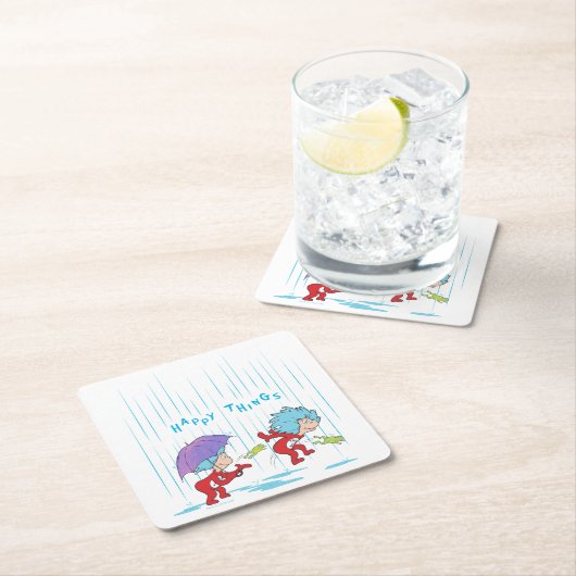 Ding Een Ding Twee Gelukkige Dingen Kartonnen Onderzetters (Insitu)