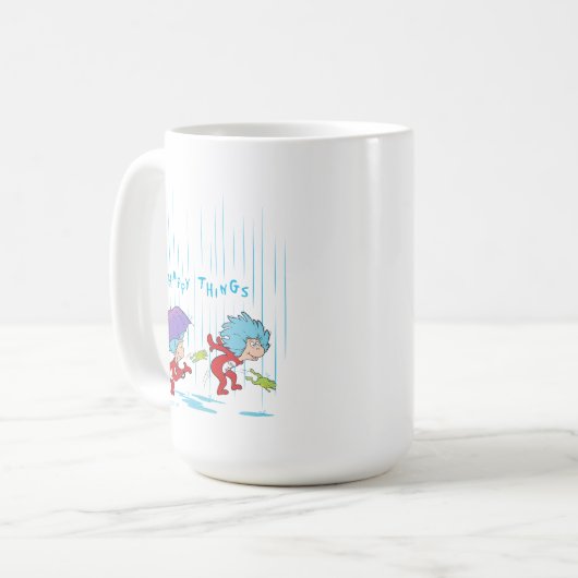 Ding Een Ding Twee Gelukkige Dingen Koffiemok (Voorkant links)