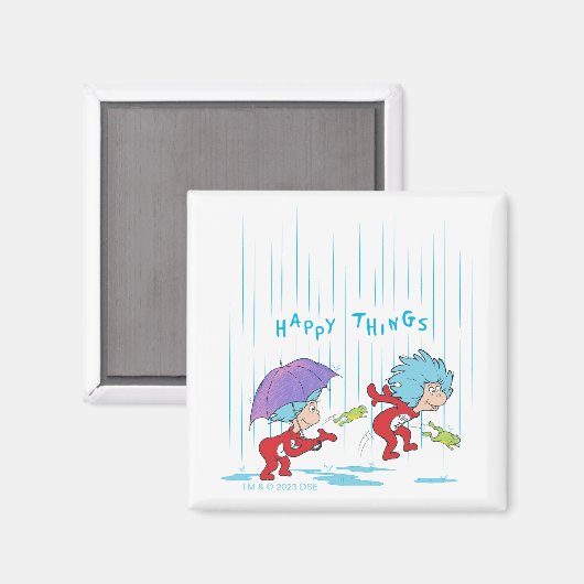 Ding Een Ding Twee Gelukkige Dingen Magneet (Voorkant / Achterkant)