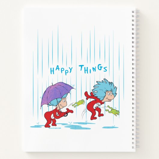 Ding Een Ding Twee Gelukkige Dingen Notitieboek (Achterkant)