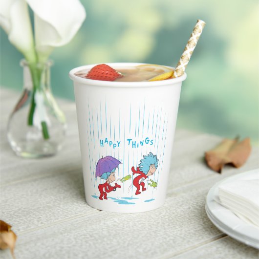 Ding Een Ding Twee Gelukkige Dingen Papieren Bekers (Insitu)