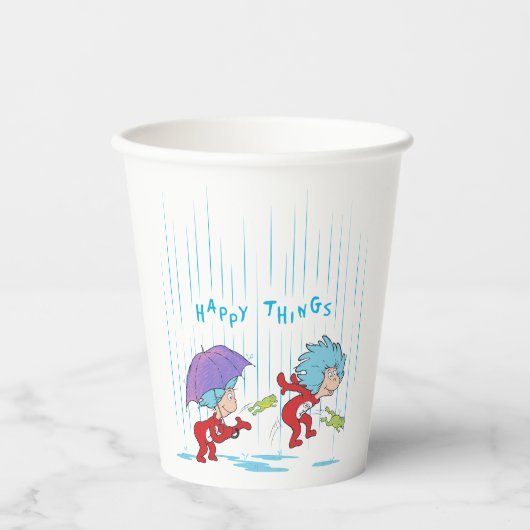 Ding Een Ding Twee Gelukkige Dingen Papieren Bekers (Voorkant)