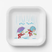 Ding Een Ding Twee Gelukkige Dingen Papieren Bordje (Voorkant)