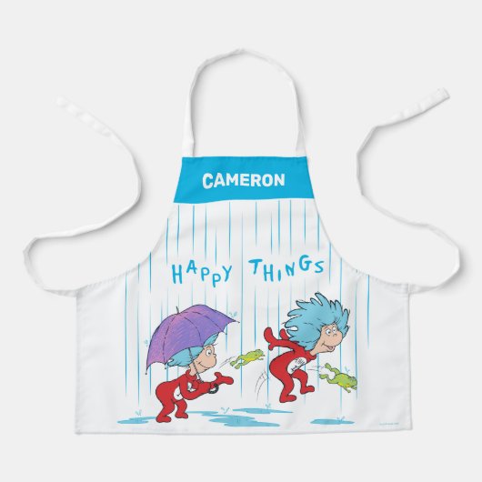 Ding Een Ding Twee Gelukkige Dingen Schort (Voorkant)