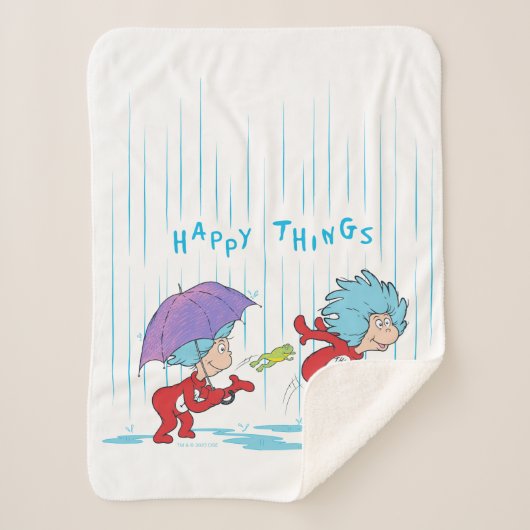 Ding Een Ding Twee Gelukkige Dingen Sherpa Deken (Voorkant)