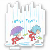 Ding Een Ding Twee Gelukkige Dingen Sticker (Voorkant)