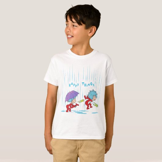 Ding Een Ding Twee Gelukkige Dingen T-shirt (Voorkant volledig)