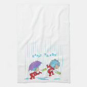 Ding Een Ding Twee Gelukkige Dingen Theedoek (Verticaal)