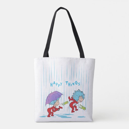 Ding Een Ding Twee Gelukkige Dingen Tote Bag (Achterkant)