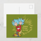 Ding Een Ding Twee Geluks-Dag! Briefkaart (Voorkant / Achterkant)