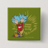 Ding Een Ding Twee Geluks-Dag! Vierkante Button 5,1 Cm (Voorkant)