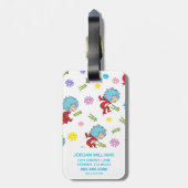 Ding Een Ding Twee Hoppy Frog Dingen Patroon Bagagelabel (Achterkant verticaal)