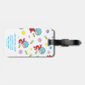 Ding Een Ding Twee Hoppy Frog Dingen Patroon Bagagelabel (Achterkant horizontaal)